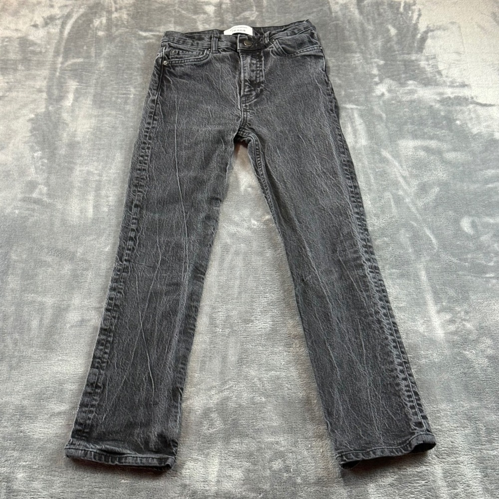 Reformation Jeans Womens 24 Black Wash Straight Leg High Rise Denim Pants